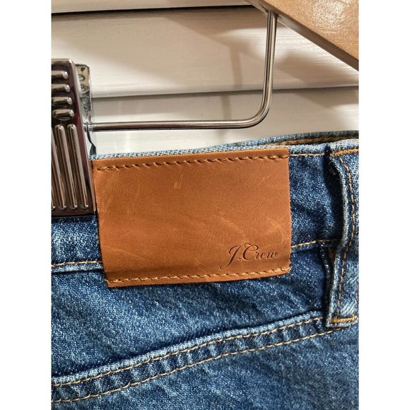 NWT J. Crew Full Length Boot Raw Edge Denim Jeans in Kamari Wash Size 32 (US 14) - Picture 3 of 6